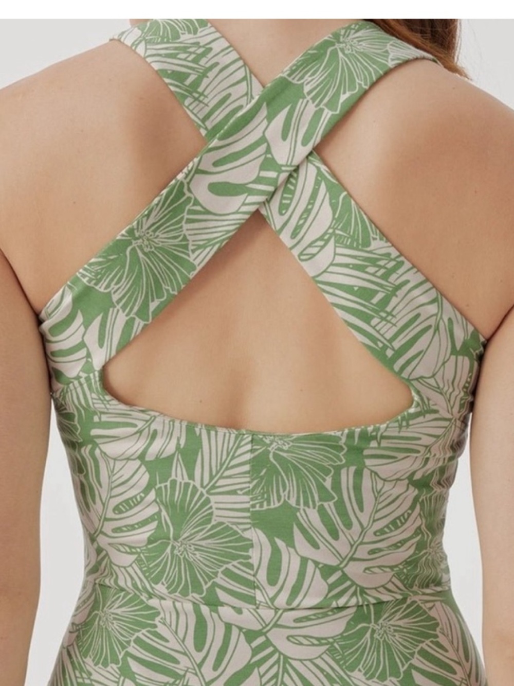 pact jade palms open back fit & flare maxi dress - Picture 5 of 16